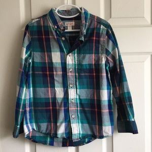 Boys Plaid Button Up